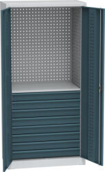  DUS_11_E szerszámtároló fémszekrény (1 db polc + 8 db fiók), ECO