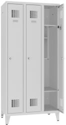  Sms 330n hosszúajtós iskolai öltözőszekrény (3 ajtó, lábakon álló)