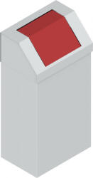  KOS-1269 csapófedeles fém szemetes kuka (90 l)