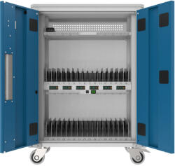  WNT 33Qv tablet/okostelefon töltő kocsi fertőtlenítő funkcióval (32+1 eszköz, UV-C, 2x230V, 24+12x USB)