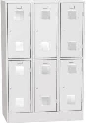  SHS_43_A rövidajtós öltözőszekrény (6 főnek, 40 cm széles ajtók, akasztórúd)