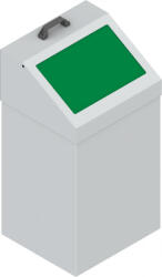  KOS-1267 csapófedeles fém szemetes kuka (70 l)