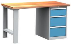  DPS_102 ipari munkapad (1500 mm széles, 3 fiókos szekrénnyel)