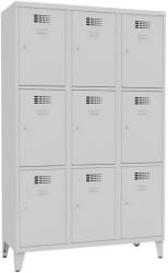  Sus 433 Wn értékmegőrző/csomagmegőrző szekrény (9 rekesz, lábakon álló)