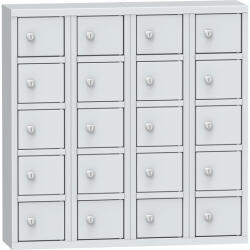  SBS_X4_A értékmegőrző-, mobiltelefon tároló szekrény (20 rekesz, falra szerelhető)