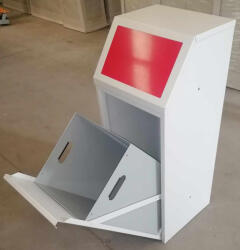  KOS-1258 csapófedeles fém szemetes kuka (70 l)