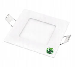 Berge 3 W-os süllyesztett natúr fehér négyzet alakú LED-es mennyezetlámpa (LEDMASTER-6608)