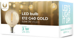 Forever Light LED Izzó E12 G40 0.5W 3V 24lm arany Forever Light 6db