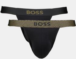 BOSS BOSS, Kivágott hátú és derekán logós bugyiszett - 2 pár, Fekete, XL (50524439-001-XL)
