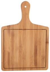 Pufo Bambusz fa Pufo tányér fogantyúval ételek, előételek, pizza tálalásához, 36 x 24, barna (Pufo3934B)