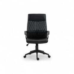 Kiwari Scaun birou Kiwari Val, spatar inalt, brate fixe, mecanism fluture, baza si roti nylon, Negru (CN701575611799)