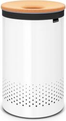 Brabantia Кош за пране 60 л Brabantia стоманен с капаче от корк бял (104404)