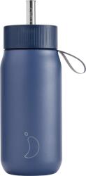 Chilly's Bottles Series 2 Термо чаша със сламка 750 мл, тъмносин (C750S2SW90RWBLU)