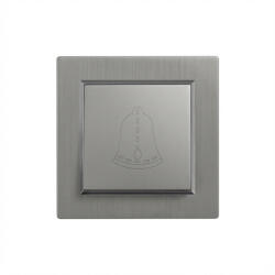 Leziter Nova csengő kapcsoló 101N szürke kerettel (LN1KERV-SZ_LN101N-SZ) - leziteronline