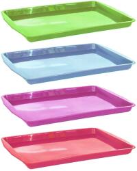 Csilla nagy méretű műanyag tálca piros változatban 40x30cm