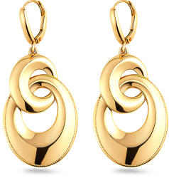 Heratis Forever Lógó fülbevaló ovális díszítéssel, sárga arany, 14K IZ30783