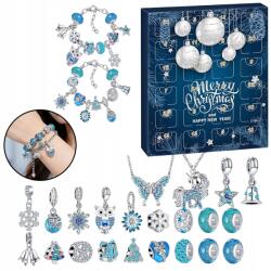  Lány Karácsonyi Kalendárium Karkötő Ékszer Charmokkal 24 Napos Karácsonyi ajándék (Bomevarica317383)