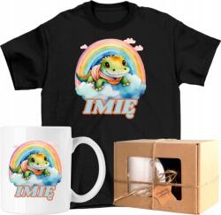  Bögre szett Gyerek Póló Szivárvány Krorodil +Név Ajándék 152 (PERS.5.9.152)