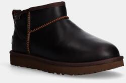 UGG bőr hótaposó Classic Ultra Mini Lthr Regen - barna Női 36