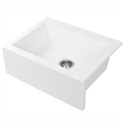 Laveo Komodo gránit mosogató 58x49 cm 1 kamrás fehér SBK610A (SBK610A)