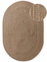 Hanse Home Sötét natúr színű kétoldalas-kézi szövésű juta szőnyeg 160x230 cm Braided - Hanse Home