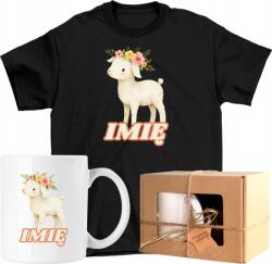  Bögre szett Gyerek Póló Boho bárány +Név Ajándék 128 (PERS.6.3.128)