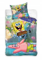 Carbotex Spongyabob Ágyneműhuzat Szögletes És Patrik 160x200 (SBOB181102)