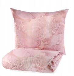 Homla Gallo mikroszálas ágyneműhuzat rózsaszín levélmintás 140x200 1*70x80 cm Homla (227415)