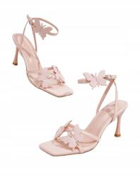 Shein 36-OS Magassarkú Szandál Dekoratív Pillangókkal (sx25072972727444702)