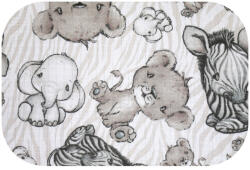 Bergon Színes mintás textil pelenka 70x80 cm-Safari bézs