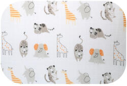 Bergon Színes mintás textil pelenka 70x80 cm-Szürke cirkusz