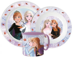 Disney Jégvarázs Autumn Leaves étkészlet, micro műanyag szett 265 ml-es bögrével