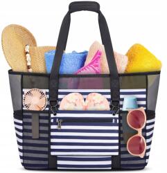  Strandtáska/városi Nagy XXL Cipzáras Strandtáska Túra Piknik (TXX32AA)