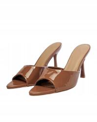 Shein 41 Lakkozott Magassarkú Papucs (sx25071085712587798)