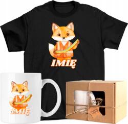  Bögre szett Gyerek Póló Róka Építő +Név Ajándék Xs (PERS.3.10.XS)