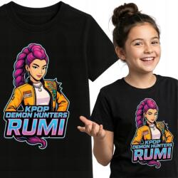 Miłym Druczkiem Póló Gyerek Póló Kpop Demon Hunters T-shirt Fekete 146 cm (HUNTRIX)