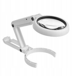 doUp Nagyító, összecsukható, kozmetikai lámpa, 8 LED, 5X/10X nagyítás, 75mm/19mm lencse (KM288)