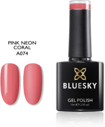 Bluesky A074 Pink Neon Coral élénk korall színű géllakk