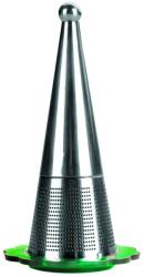 ibili Kúp alakú teafőző, Ibili-Accessories, rozsdamentes acél 18/10, 11 cm, ezüst/zöld (IB-733300)