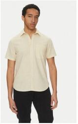 BLEND Férfi kevert anyagú ing, 20718401, len/pamut, L INTL, bézs (0000304799556_L)