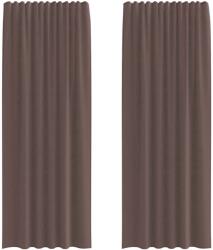 vidaXL 2 db barna fátyolfüggönyök fülecske tetejével 140x260 cm 0.25 kg 4102265 4102265 (4102265)