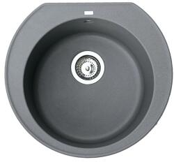 Metalac Omega Metalac Xgranit Gránit Mosogatótálca - Extra mély, Egymedencés, Kerek, Grafit (372997) - rent-xgranit