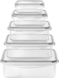 Siguro Fresh Keeper ételtároló doboz szett, 0, 24 l + 0, 5 l + 1 l + 1, 5 l + 2, 5 l, 5 darab (SGR-FO-P455Z)