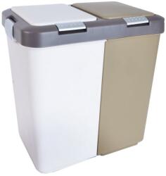 Orion dupla szemetes, műanyag, 2 x 20 L, fehér/bézs (731258)
