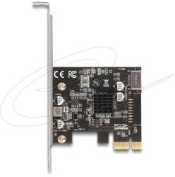 Delock PCI expressz x1 kártya - 1 x belső USB 5 Gbps Type-E Key A és 1 x 19 tűs USB pin header (90344)