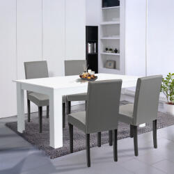 Leziter Leon 4+1 étkező garnitúra fehér-szürke - pepita - 181 688 Ft