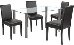 Leziter Cadiz 4+1 étkező garnitúra fehér-fekete