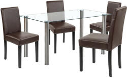 Leziter Cadiz 4+1 étkező garnitúra fehér-barna