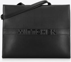  Wittchen női bőr bevásárlótáska nagy logóval, fekete, természetes bőr