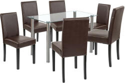 Leziter Cadiz 6+1 étkező garnitúra fehér-barna